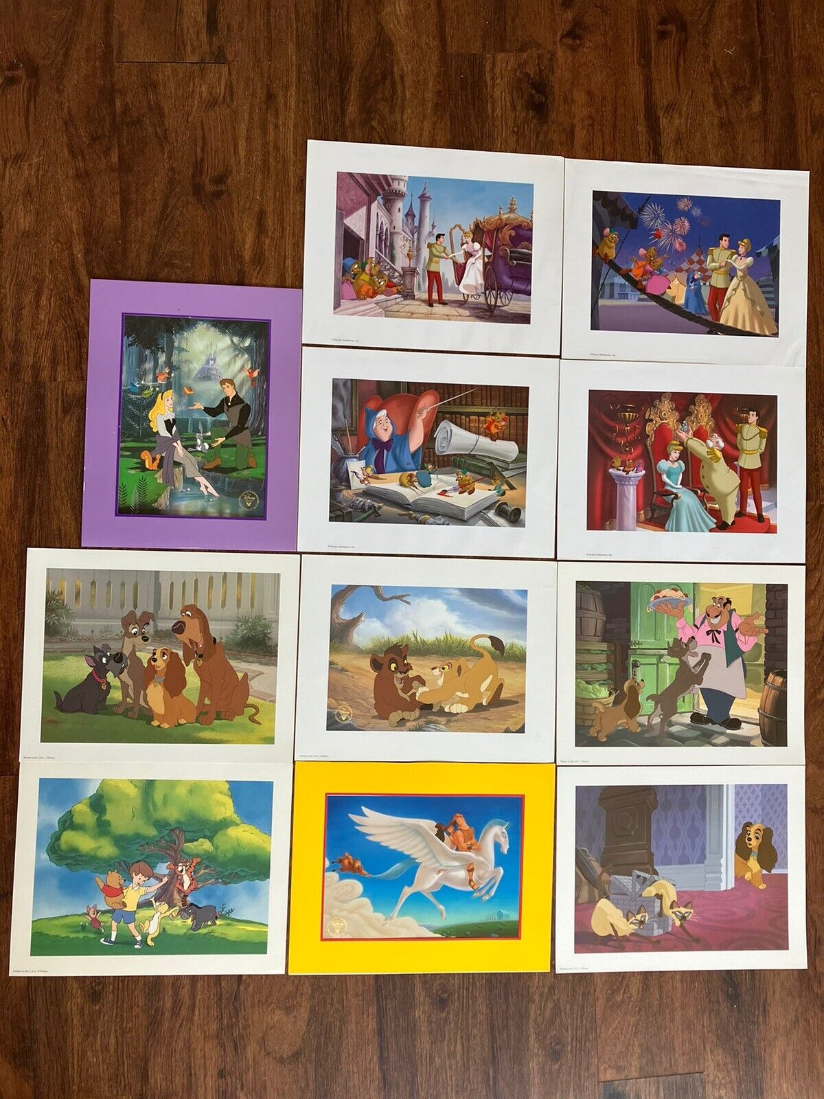 Lot of 11 Disney Lithographs