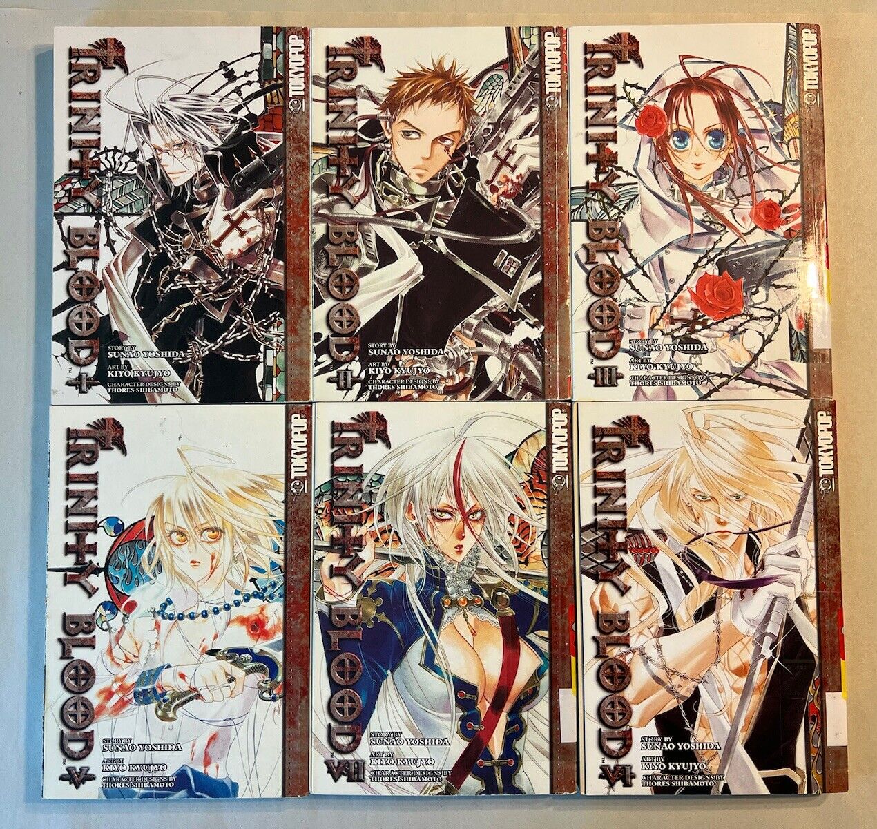 Trinity Blood 1, 2, 3, 5, 6, 7 Manga 🪄 Action Fantasy Vampires English