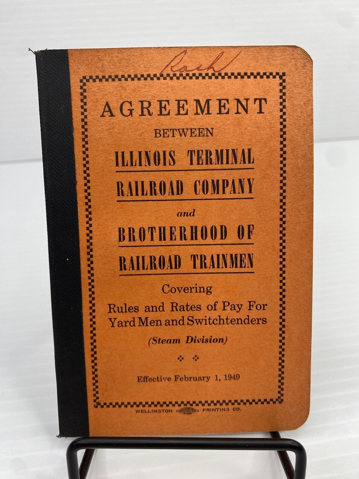 1949 Illinois Terminal Railroad Co. & Brotherhood Rrd Trainmen Steam Agreement