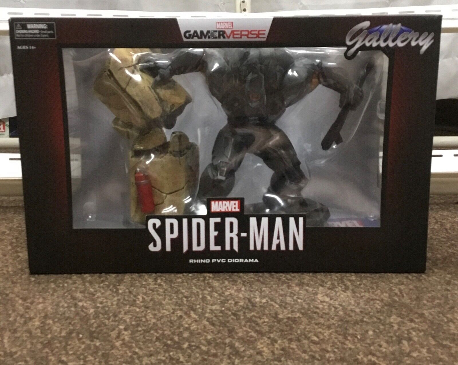 2019 Diamond Select Marvel GamerVerse Spider-Man Rhino PVC Diorama - NIB