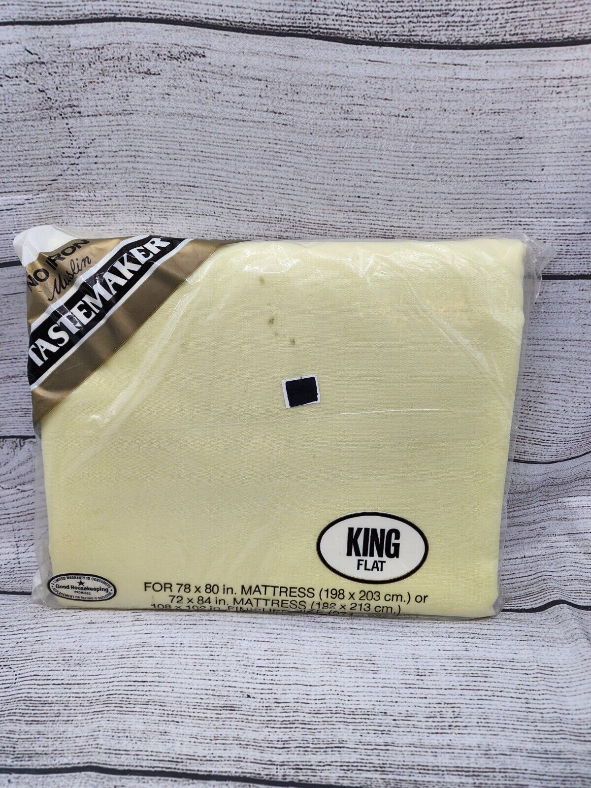 Nos Mcm Tastemaker King Flat Sheet Yellow 78x80