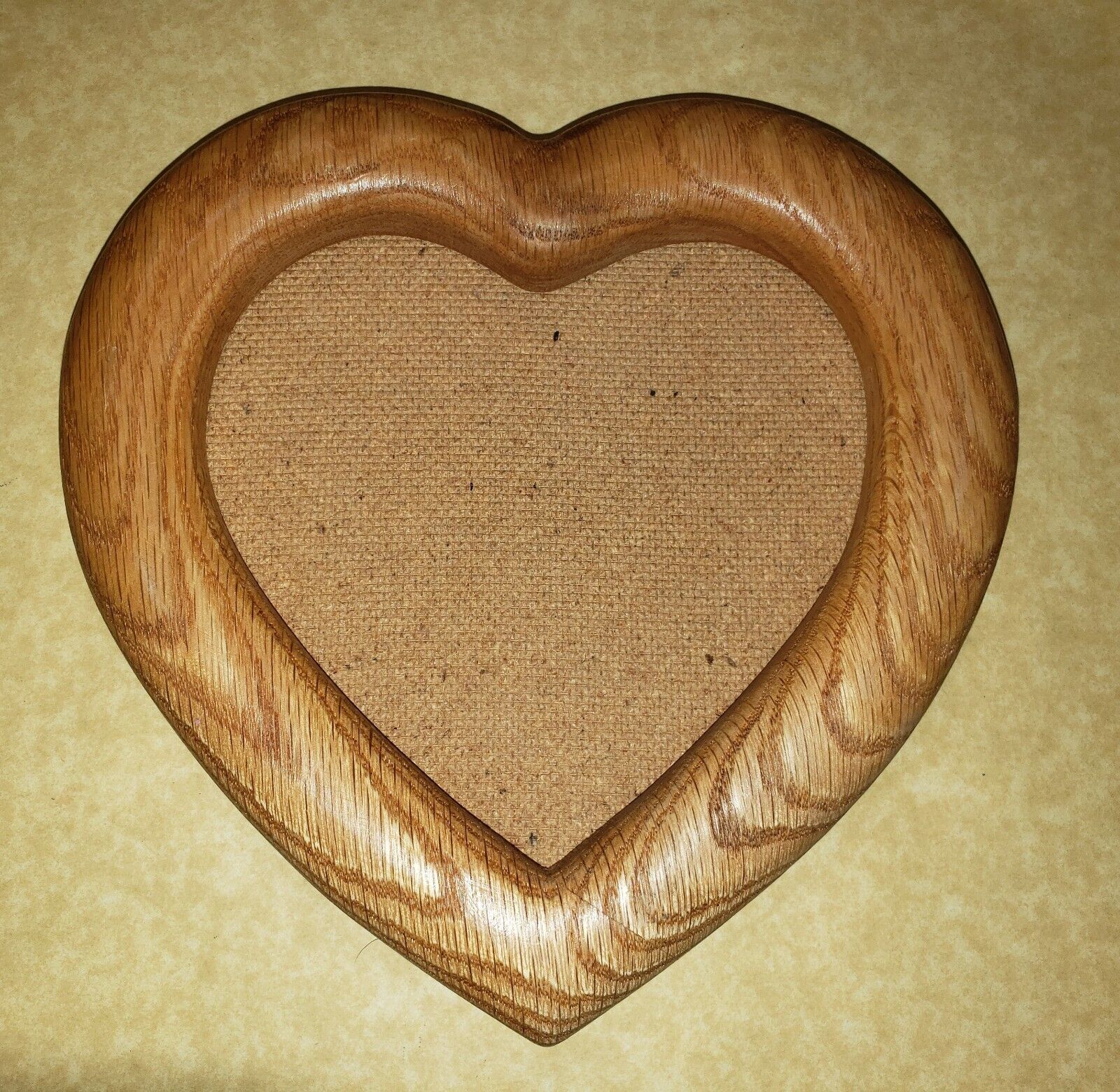 Vintage Wooden Oak Wood Heart Shape 8
