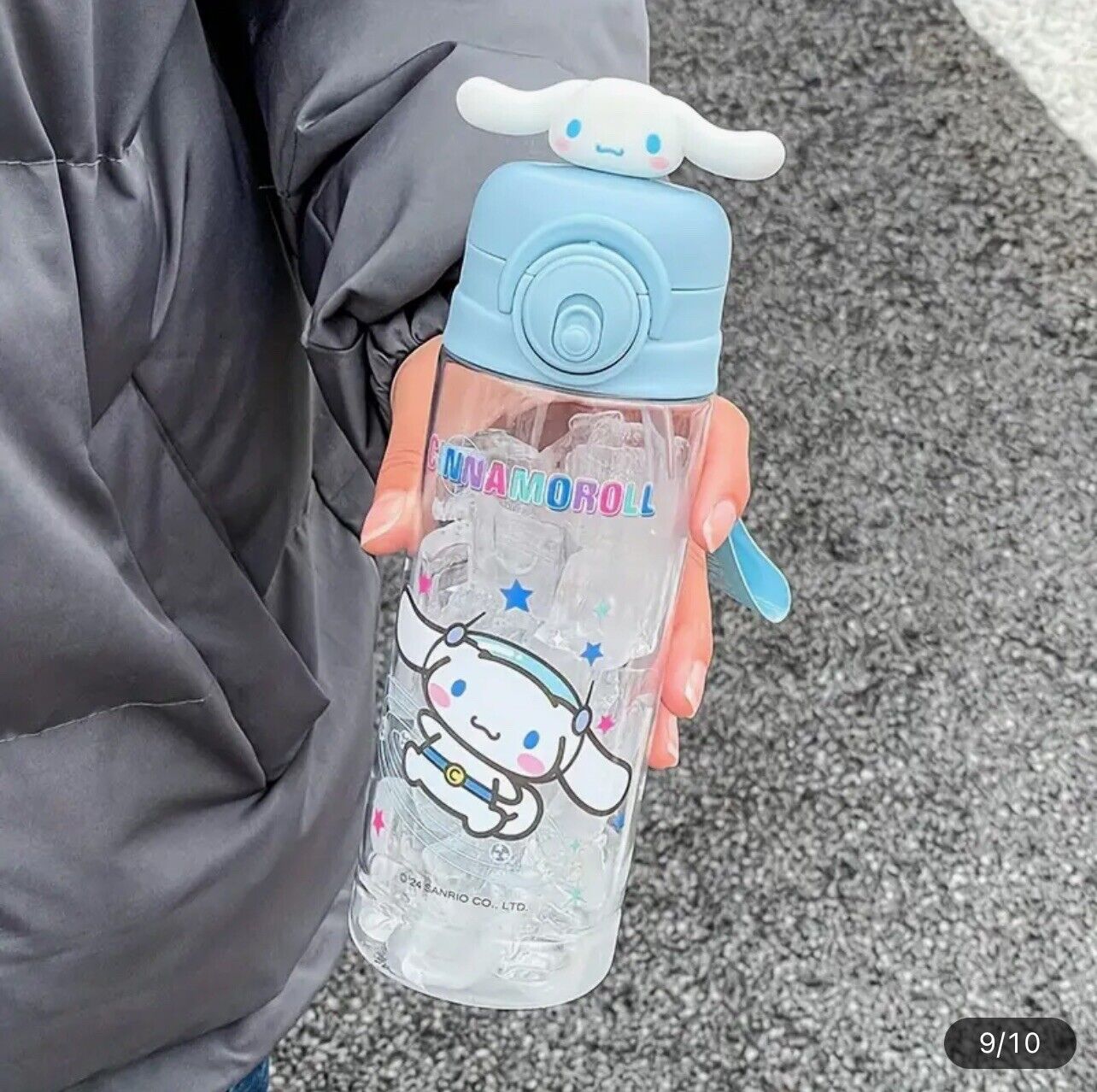 Cinnamoroll Water Bottle Blue 19.6os Leak Proof Kawaii Sports Bottle New Sanrio