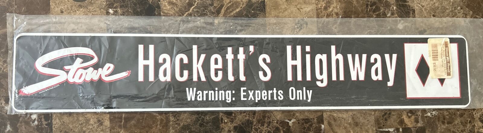 Stowe Vermont Hackett’s Highway sign.  Warning: Experts Only