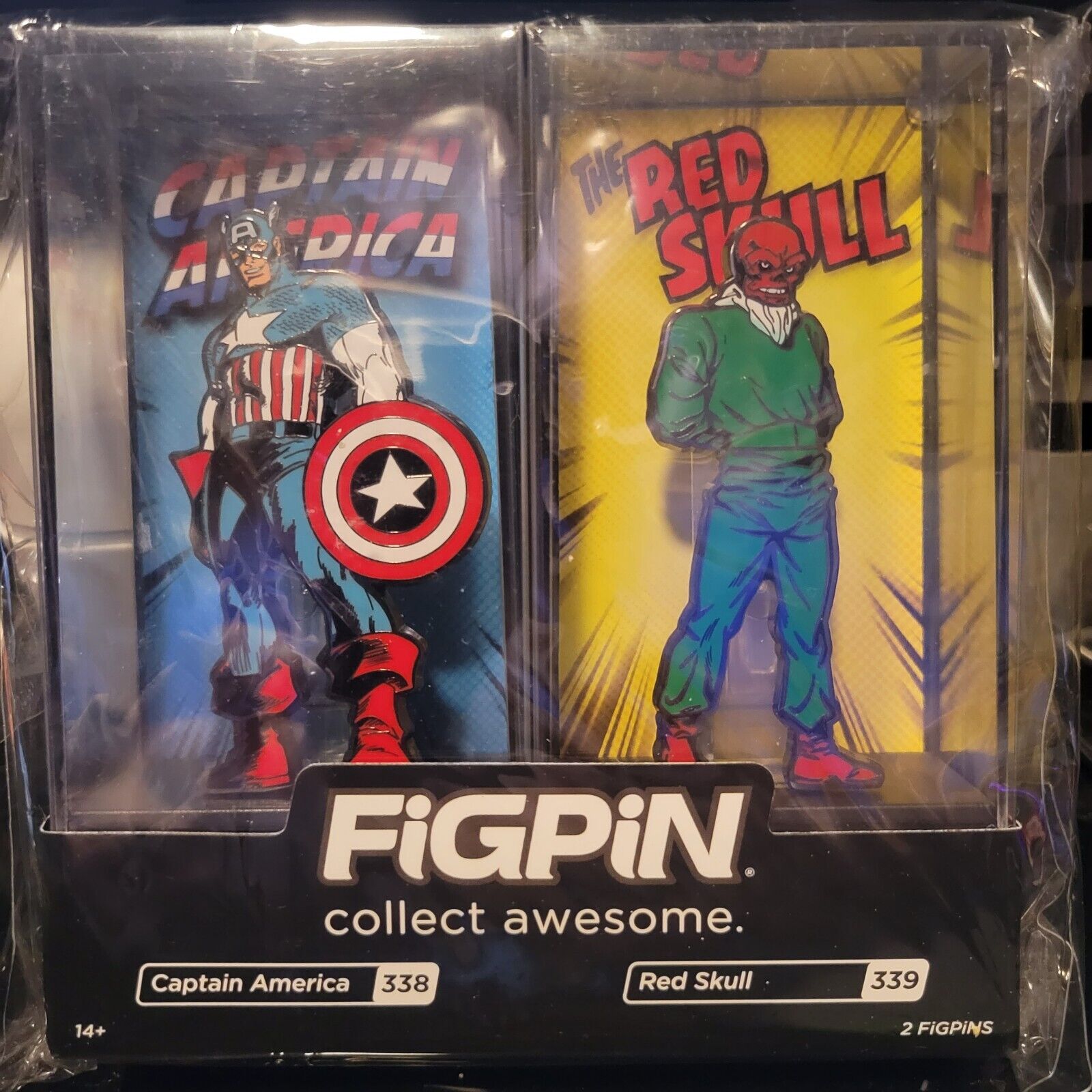 FIGPIN CAPTAIN AMERICA & RED SKULL MARVEL EXCL. ECCC LE 1500 2 PACK NEW SEALED