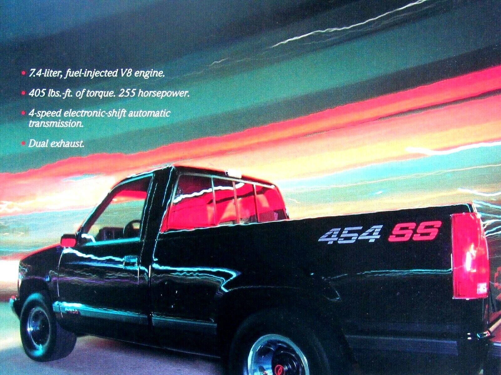 1990 Chevrolet 454 SS Vintage It's Got A Mean Streak Original Print Ad 8.5 x 11