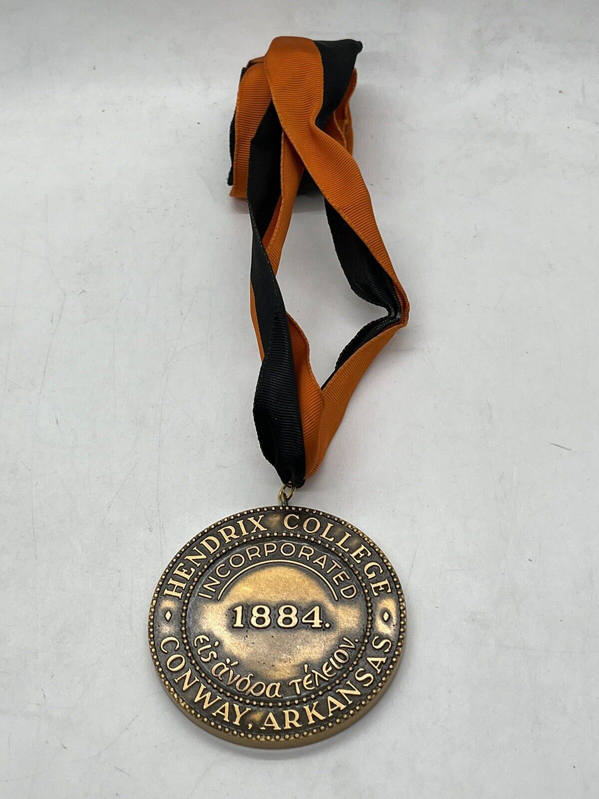 Bronze Medal Conway Arkansas Hendrix College Half Century Club 1884 Vintage