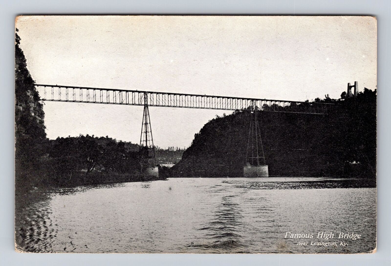 Lexington KY-Kentucky, Famous High Bridge Over The KY River, Vintage Postcard