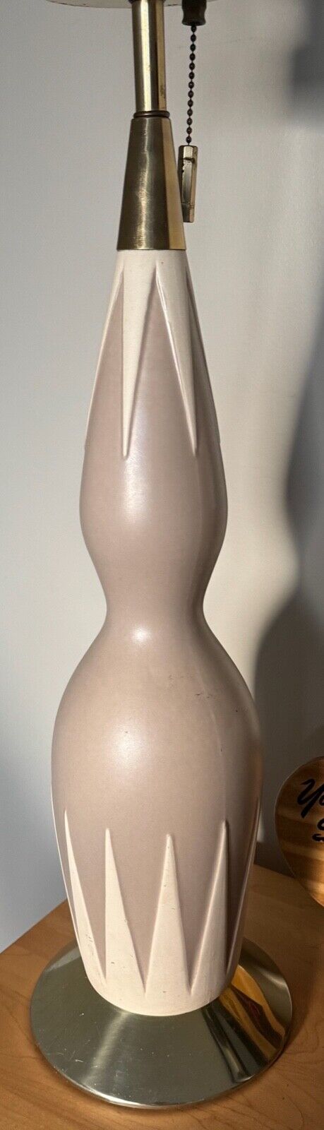 Vintage Gerald Thurston Ceramic Brass Mid Century Modern MCM Lamp Lighting