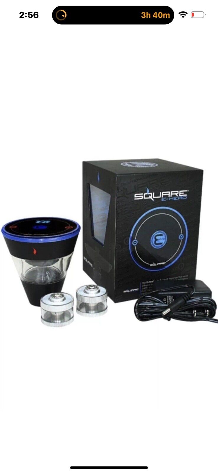 Square E-head Electronic Hookah Head Red,Blue,Clear