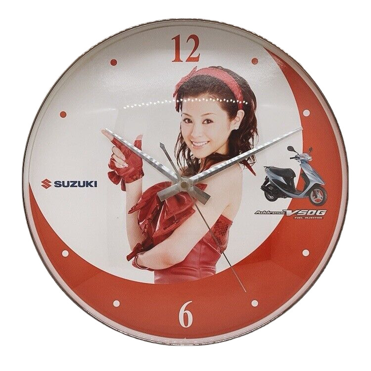 wall clock Aya Matsuura SUZUKI Japan\'s Super Idol White x Red novelty Super rare