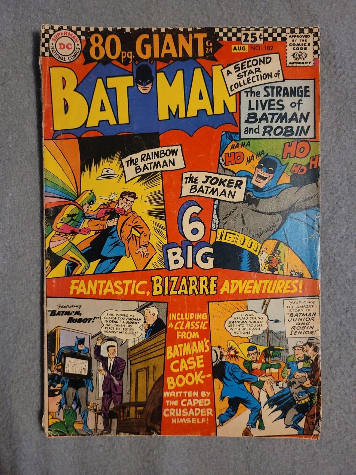 BATMAN #182 (80 pg. GIANT G-24) FINE+ Joker, Squarebound book