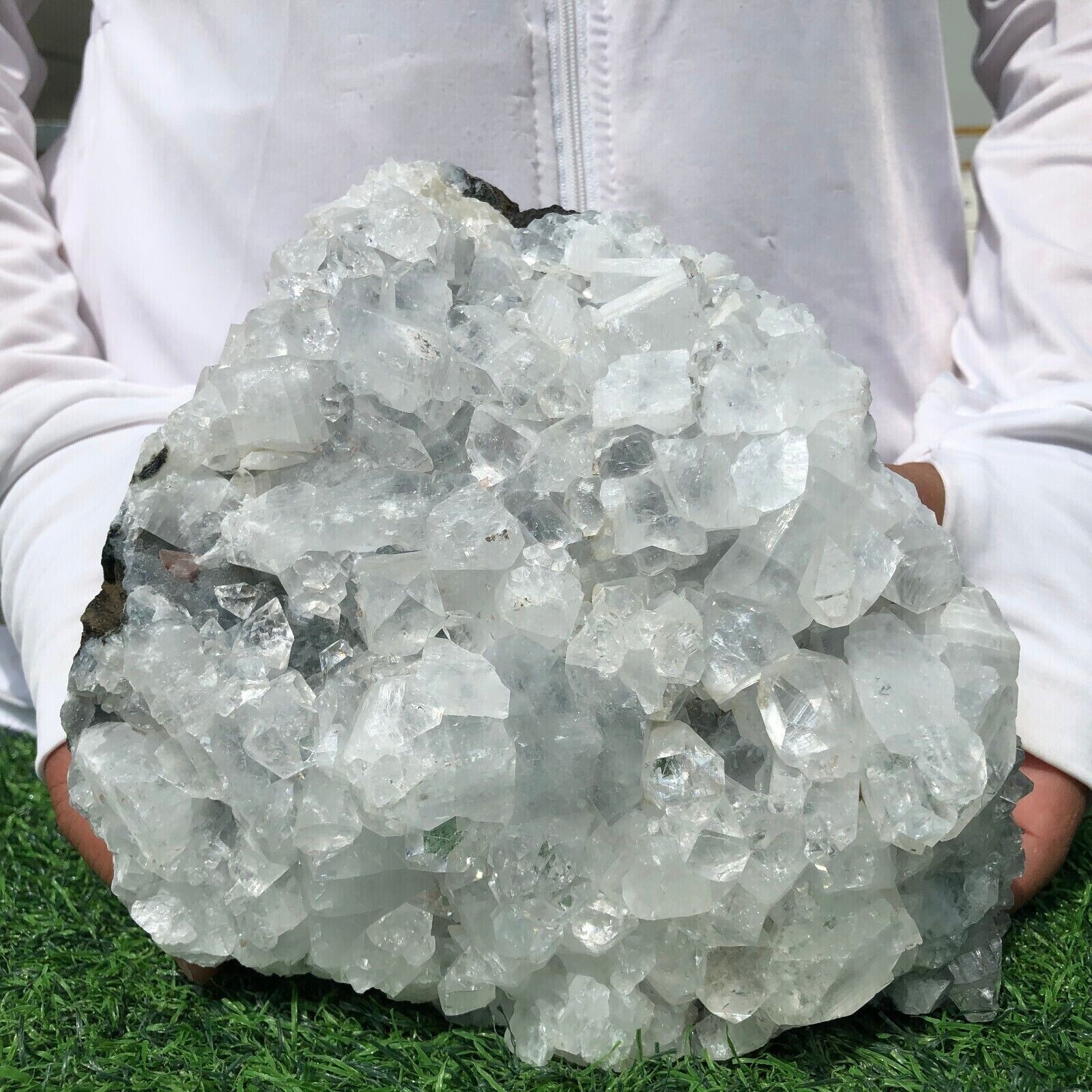 5.6 LB Natural White Calcite Quartz Crystal Cluster mineral Specimen Healing