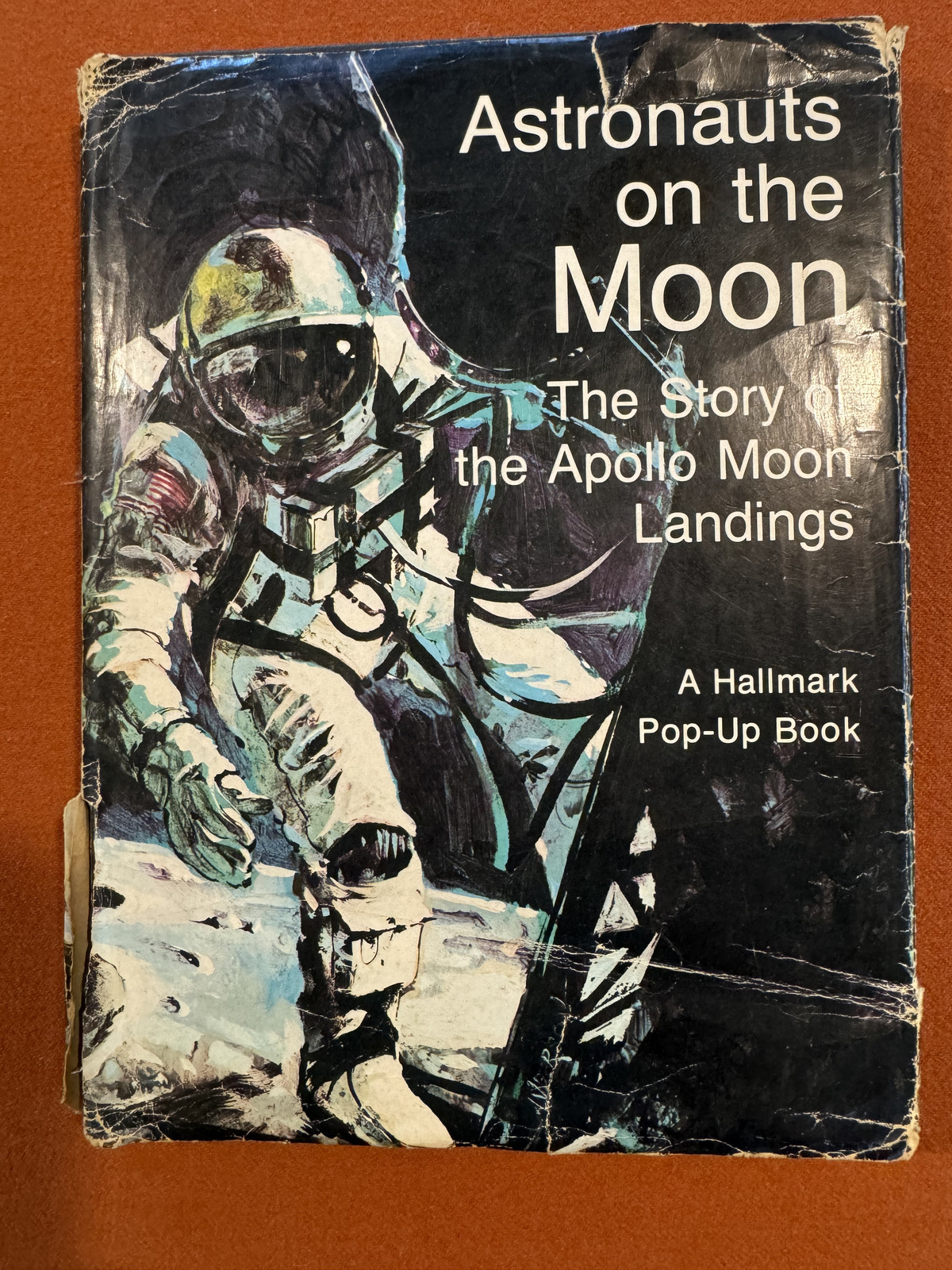 Vintage  'Astronauts on the Moon' Apollo Landing Hallmark Pop-Up Book (1970) 