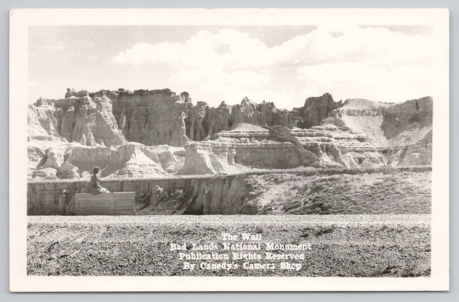 Postcard RPPC The Wall Bad Lands National Monument by Canedy's Camera Shop VTG