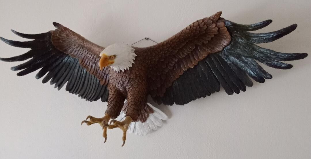 Freedom's Pride American Eagle Wall Sculpture: 31 inches Handpainted