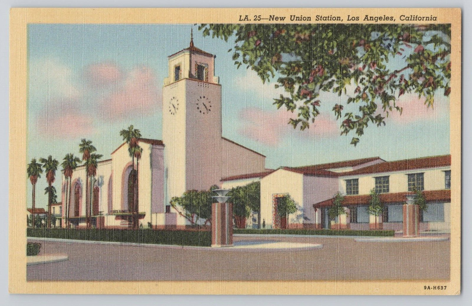 Postcard New Union Station, Los Angeles, California