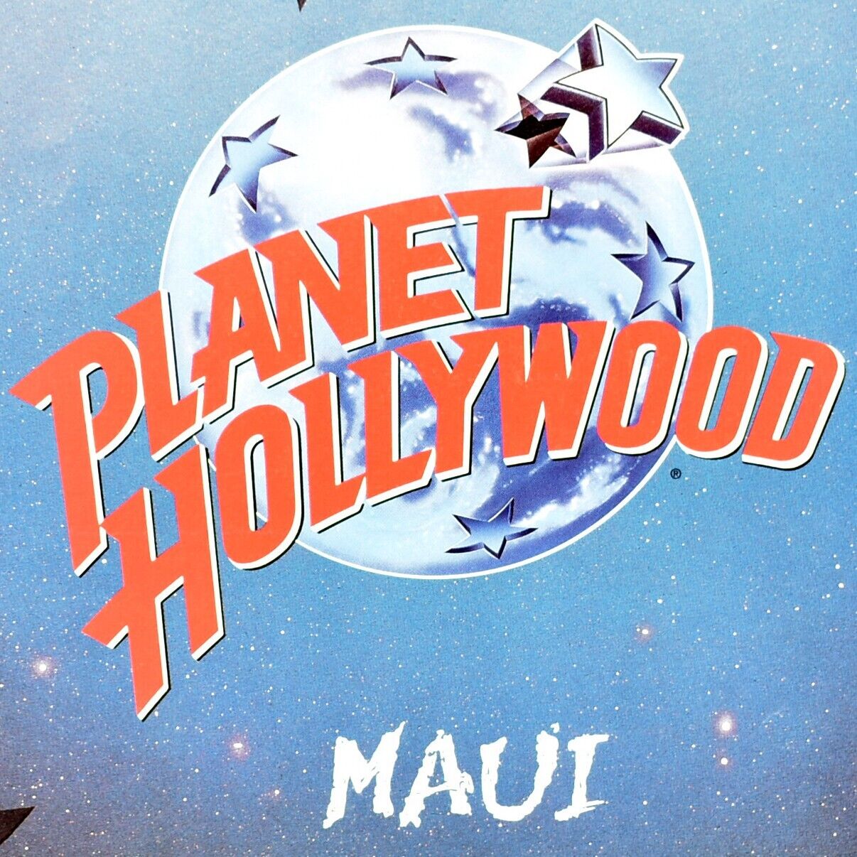 1995 Planet Hollywood Restaurant Menu 744 Front Street Lahaina Maui Hawaii