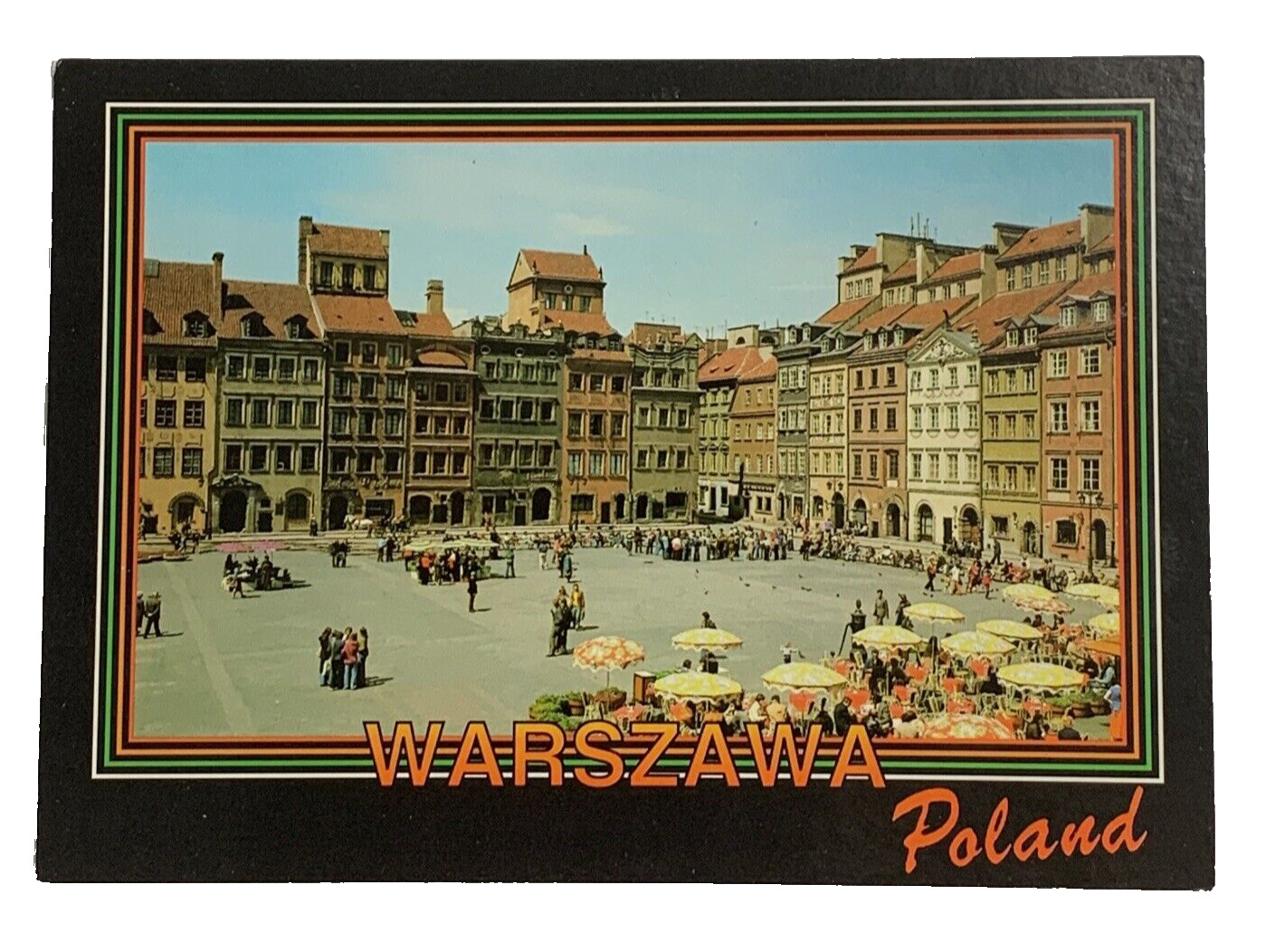 The Old Market Square Warsaw Poland Postcard Unposted