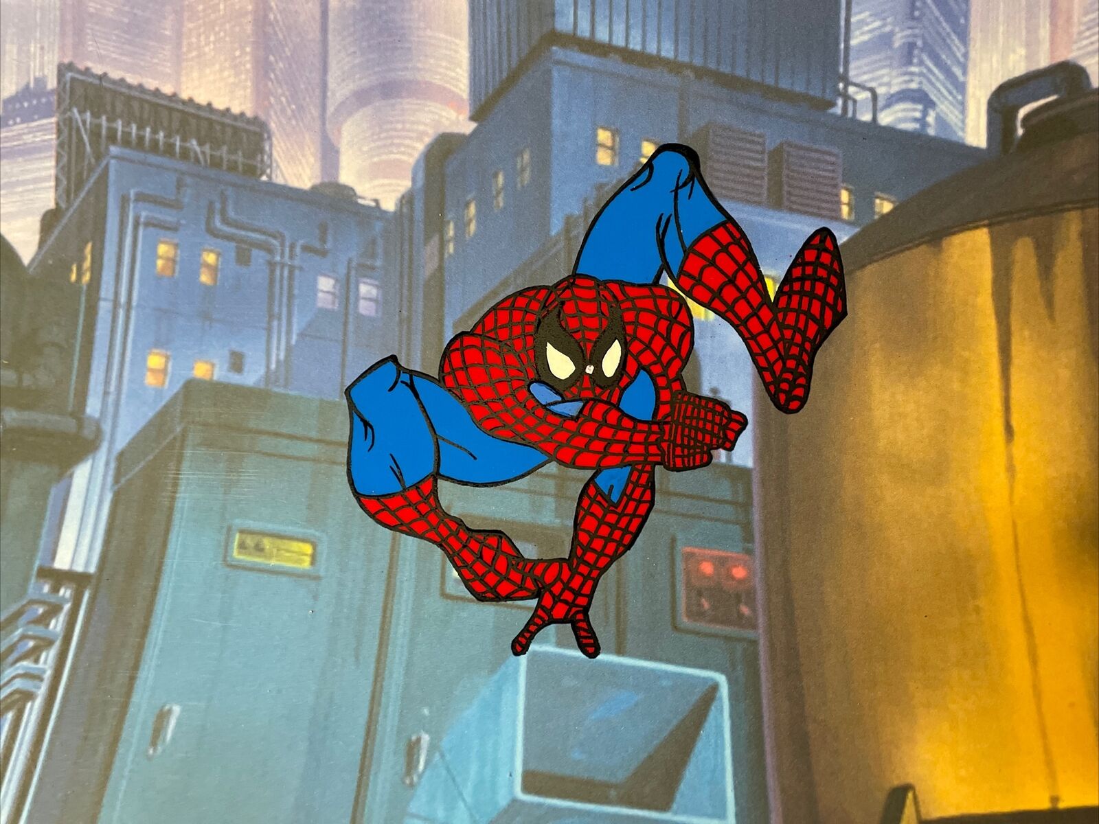 SPIDER-MAN animation Cel Vintage Cartoons Art Marvel Comics Spiderman 80-90s I17