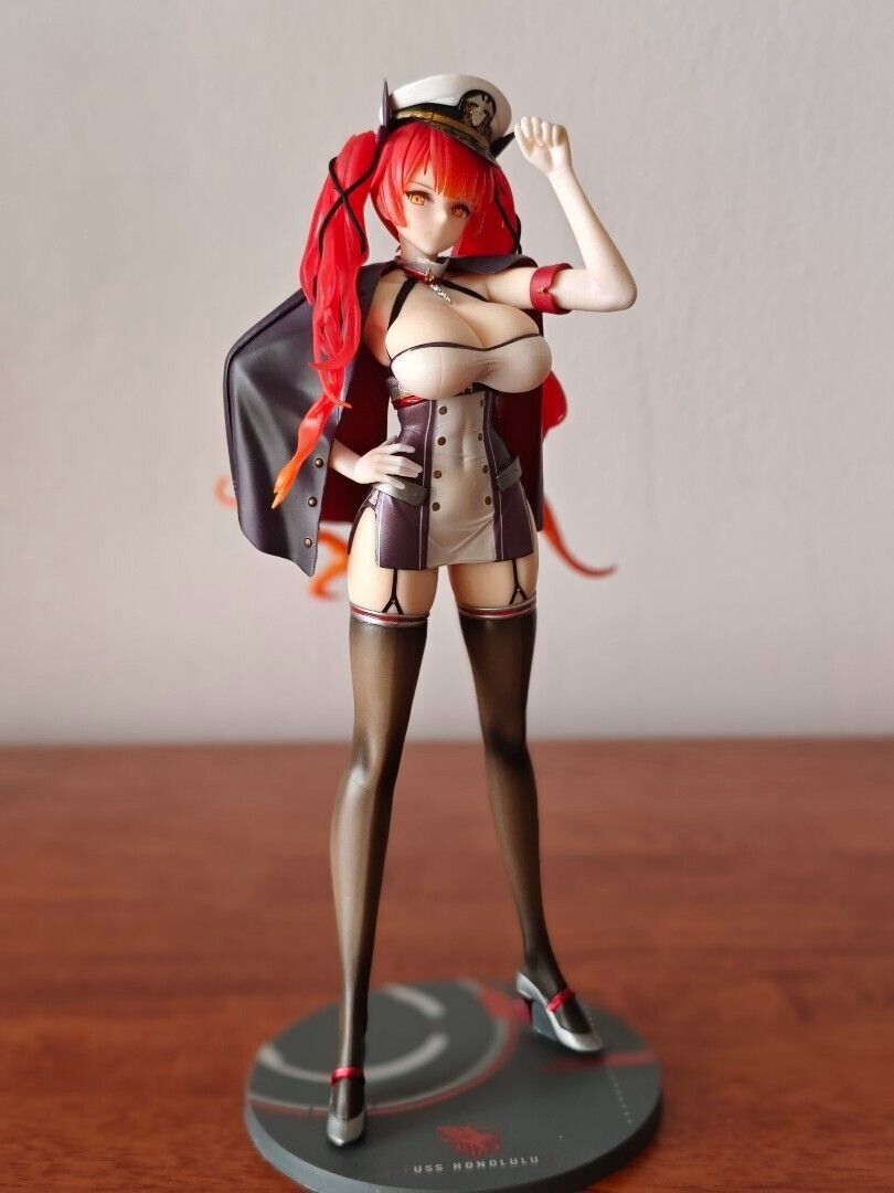 28cm Azur Lane Anime Figure USS Honolulu PVC Light Edition Model Doll Toy In Box