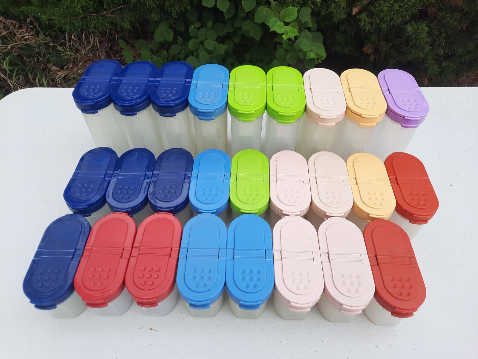 Lot of 26 Tupperware Modular Mates Spice Containers 1843 1846 Mixed Colors