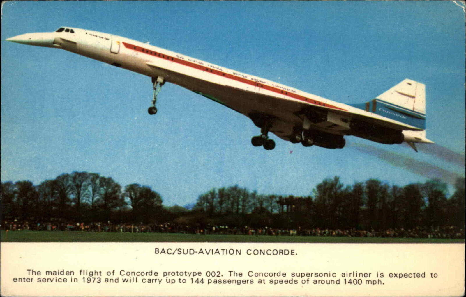 BAC/SUD-Aviation Concorde Jet Airliner Airplane Vintage Postcard