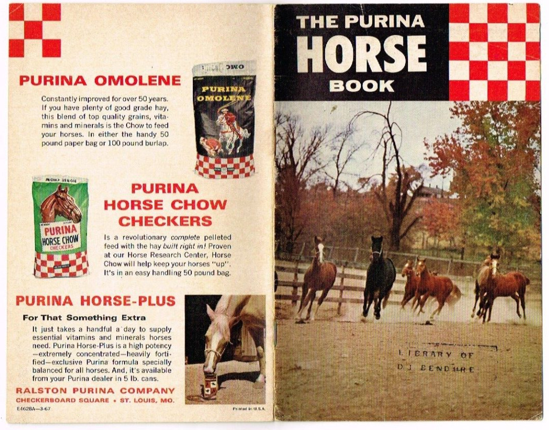 Purina Horse Book Horses Photos Feed Training Information 1967 Vintage AD Promo