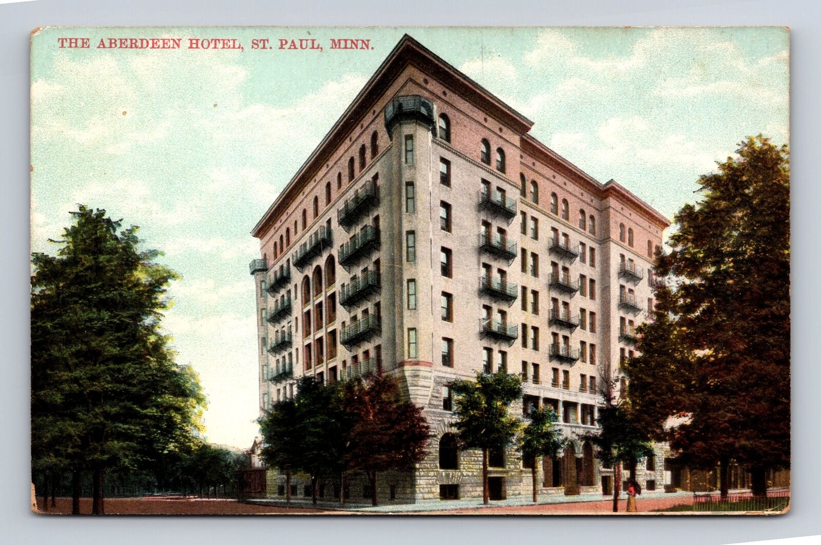 St Paul MN-Minnesota, The Aberdeen Hotel Advertising, Antique, Vintage Postcard