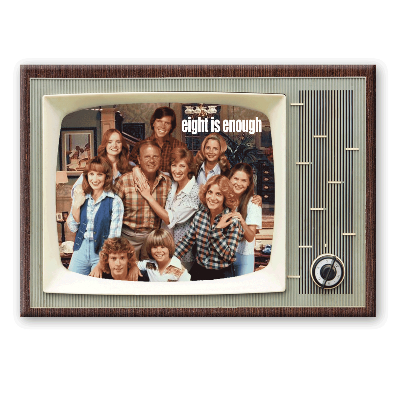 EIGHT IS ENOUGH TV Show Retro TV 3.5 inches x 2.5 inches FRIDGE MAGNET