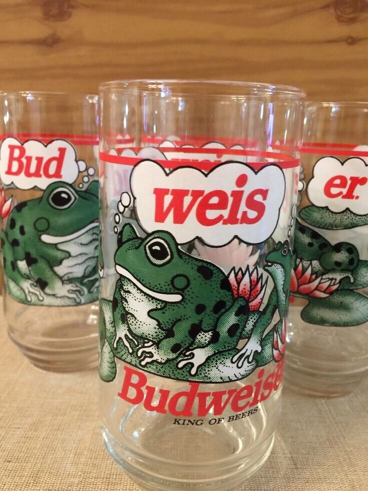 Budweiser Frog Collectible Glass Vintage 1995