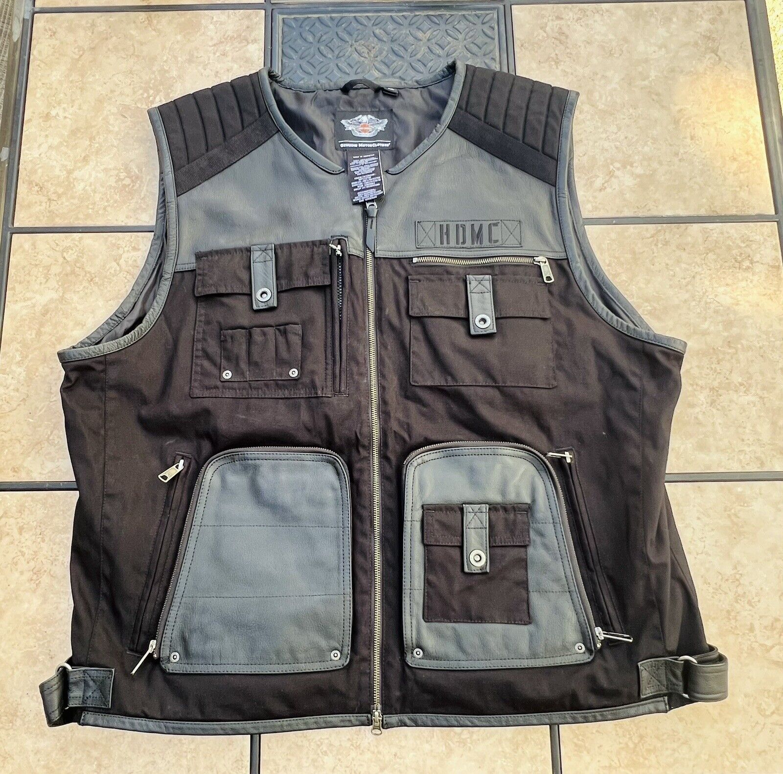 Harley Davidson Men’s Leather & Textile Multi Pocketed/#97078-16VM/3XL