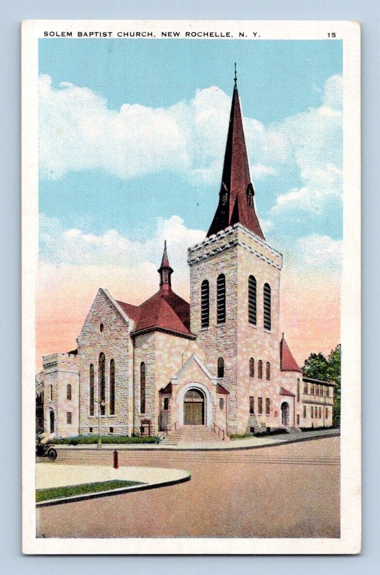 1920'S. NEW ROCHELLE, NY. SOLEM BAPTIST CHURCH. POSTCARD EE19