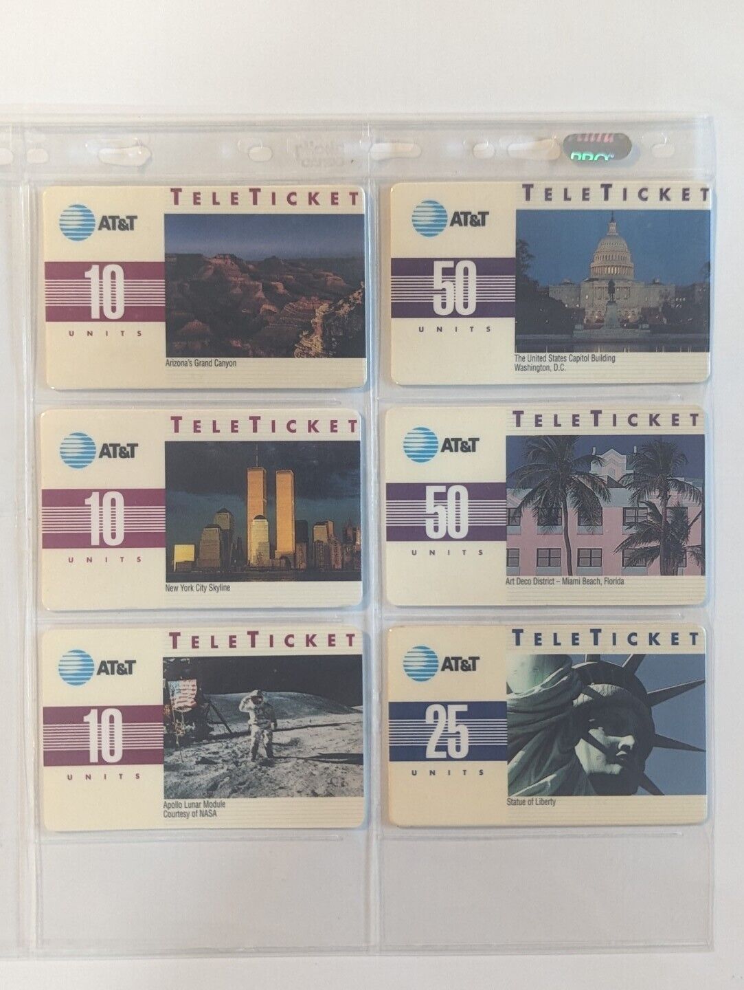 AT&T Teleticket Phone 6 Cards SAMPLE