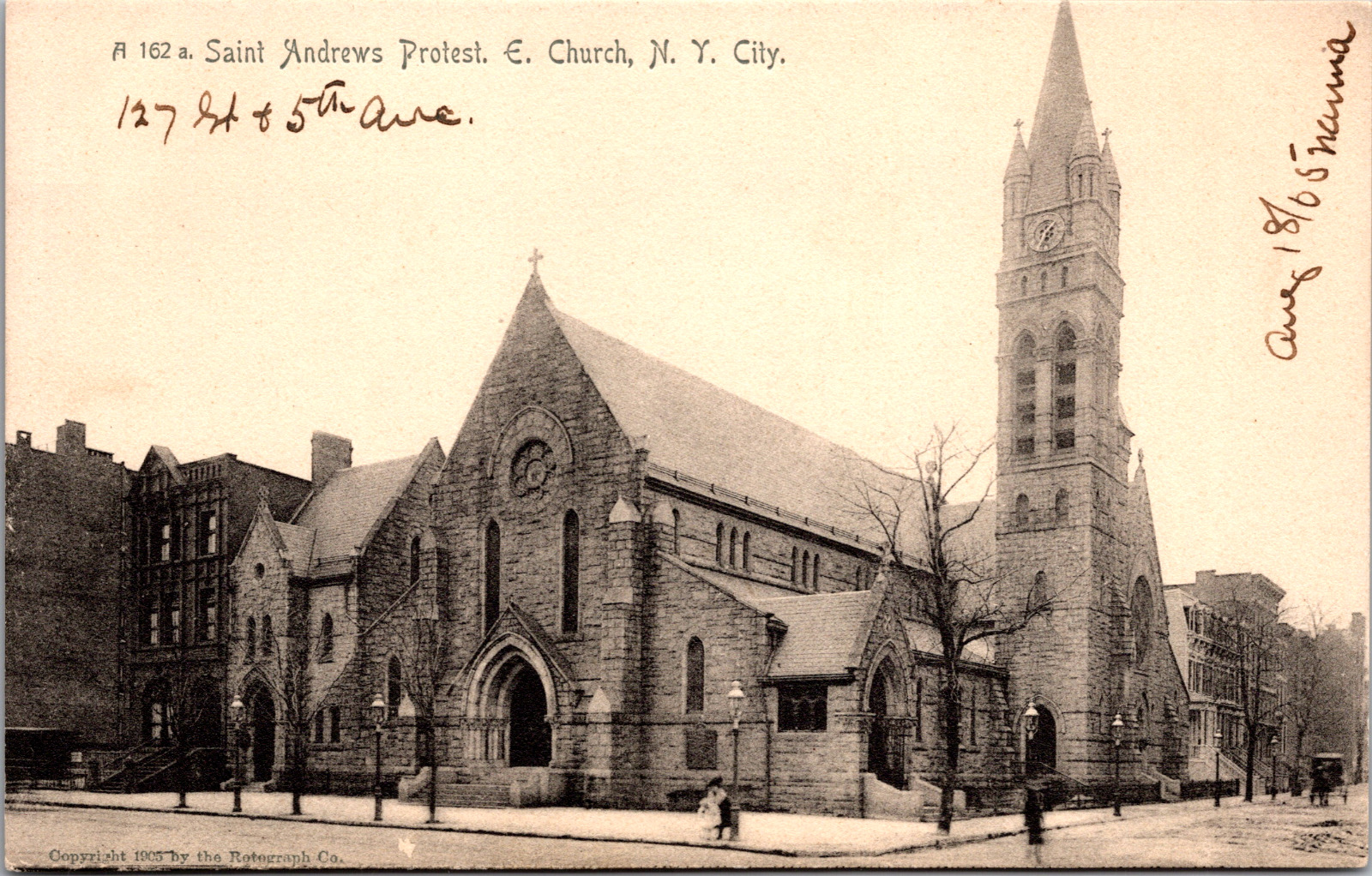 Vintage 1905 Saint Andrews Protestant Episcopal Church New York City NY Postcard