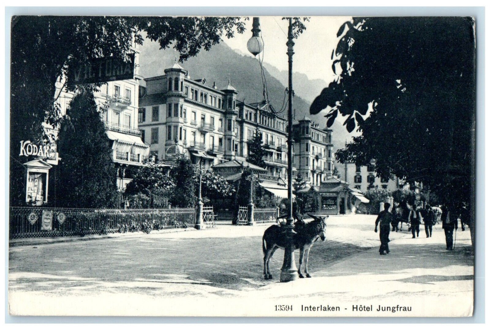1913 Interlaken-Hotel Jungfrau Switzerland Buck Antique Unposted Postcard