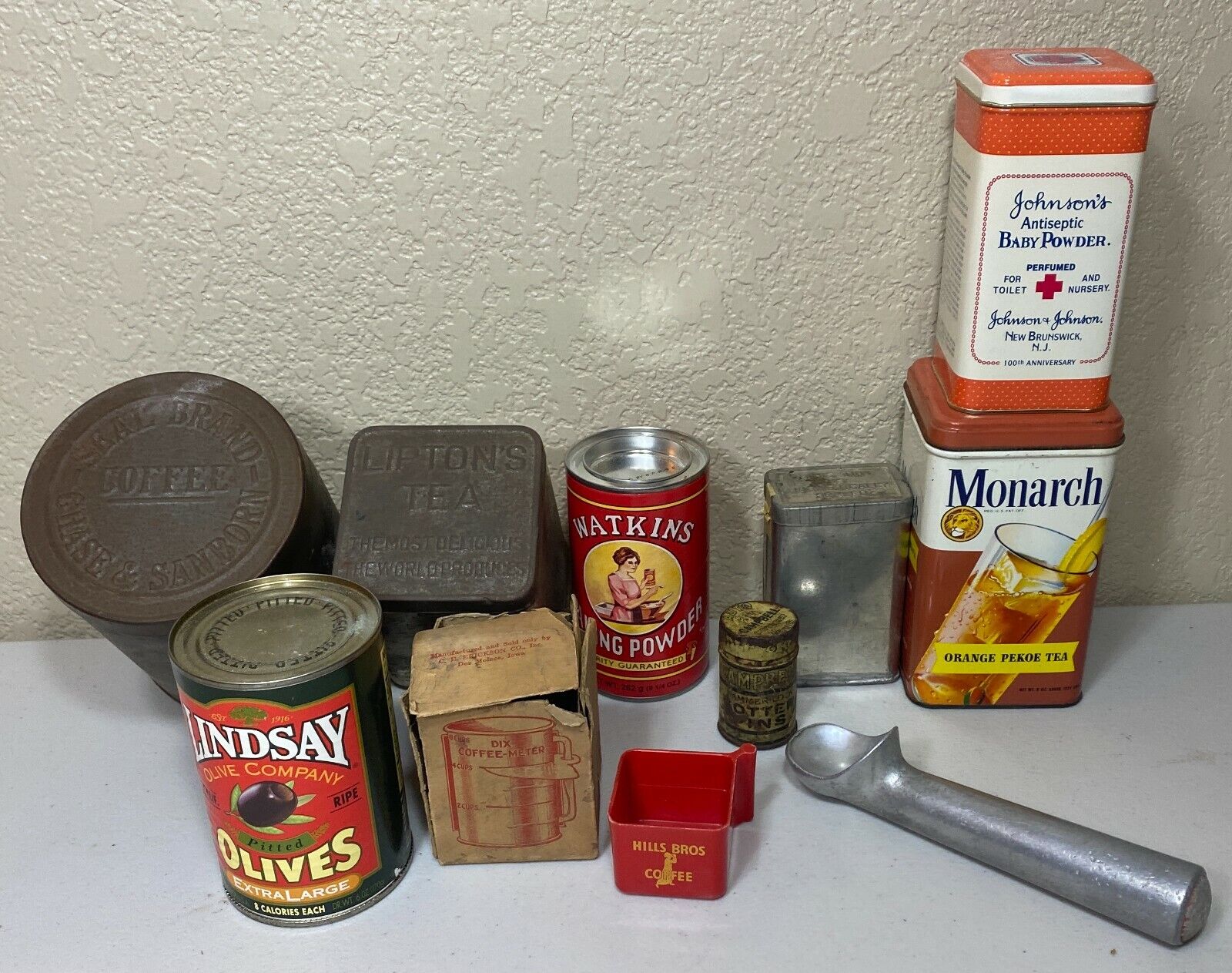 Vintage Merchandise Advertising Tins Packages & More - 11 PIECES