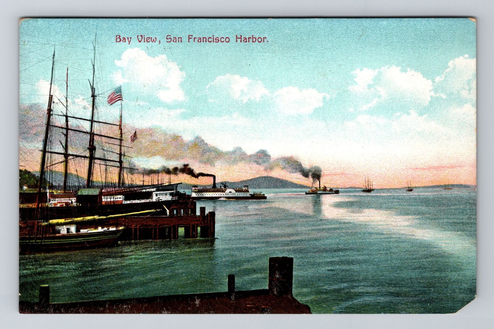 San Francisco CA-California, Bay View, c1924 Antique Vintage Souvenir Postcard