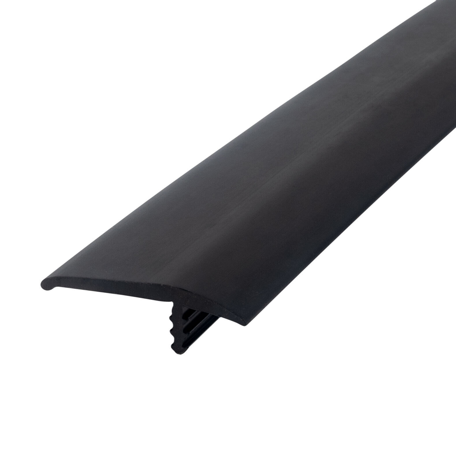 Outwater Plastic T-molding 1-1/4 Inch Black Flexible Polyethylene Off-Set Barb
