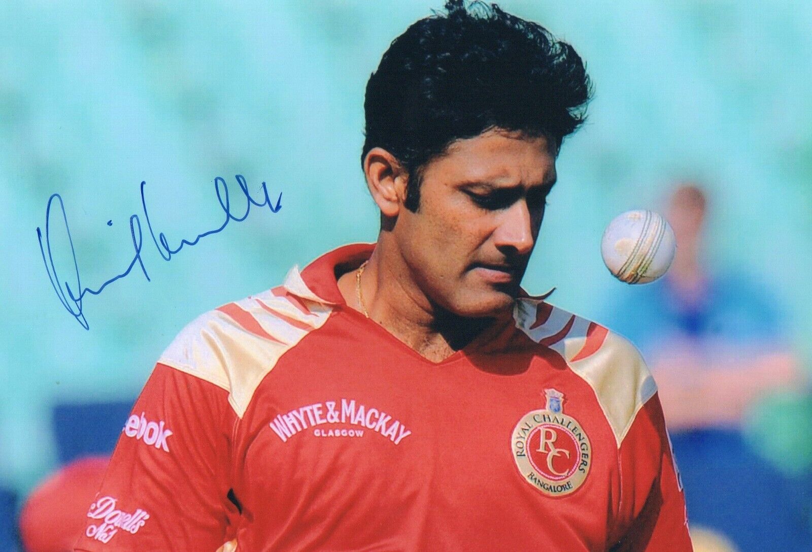 5x7 Original Autographed Photo of Former Indian Cricketer Anil Kumble