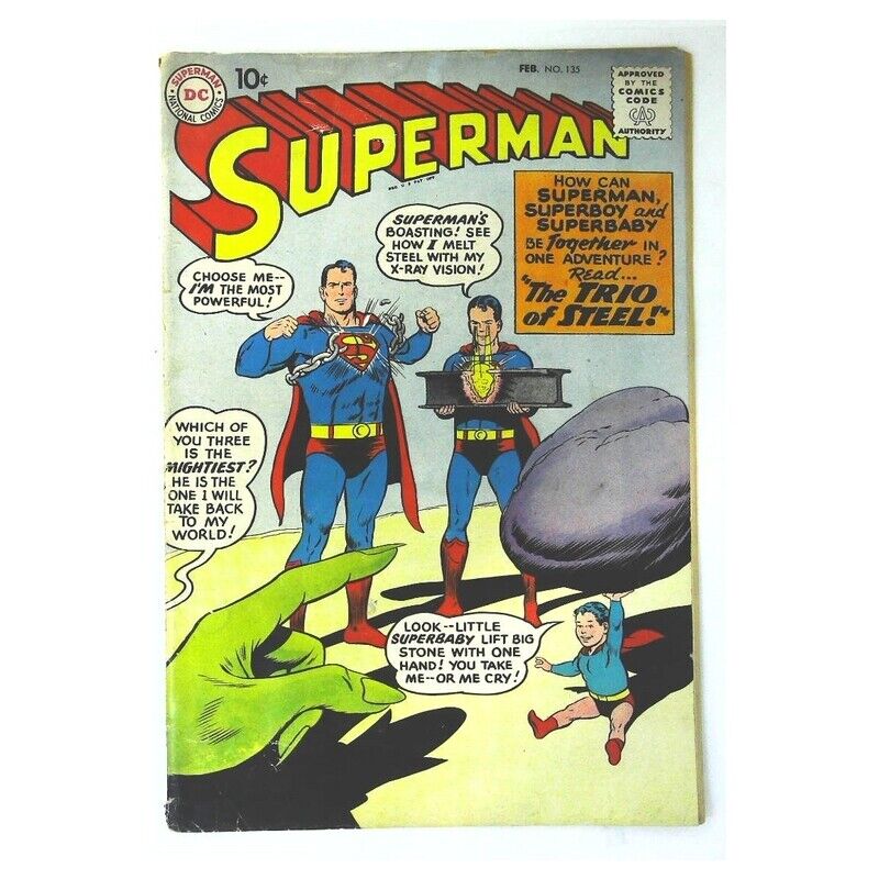 Superman (1939 series) #135 in Very Good condition. DC comics [i: