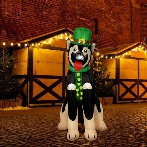 5ft St Patrick’s Day Inflatable German Shepard