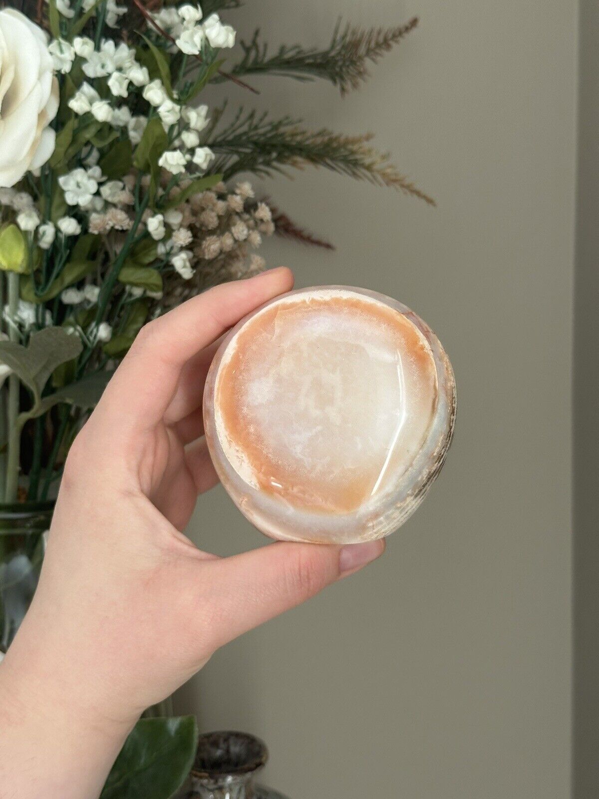 peachy carnelian agate freeform polished crystal 🍑