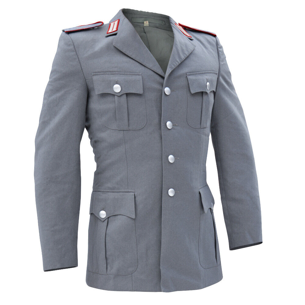 Genuine Uniform Jacket German Army Bundeswehr Dienstjacke Tunic Dress Wool Grey
