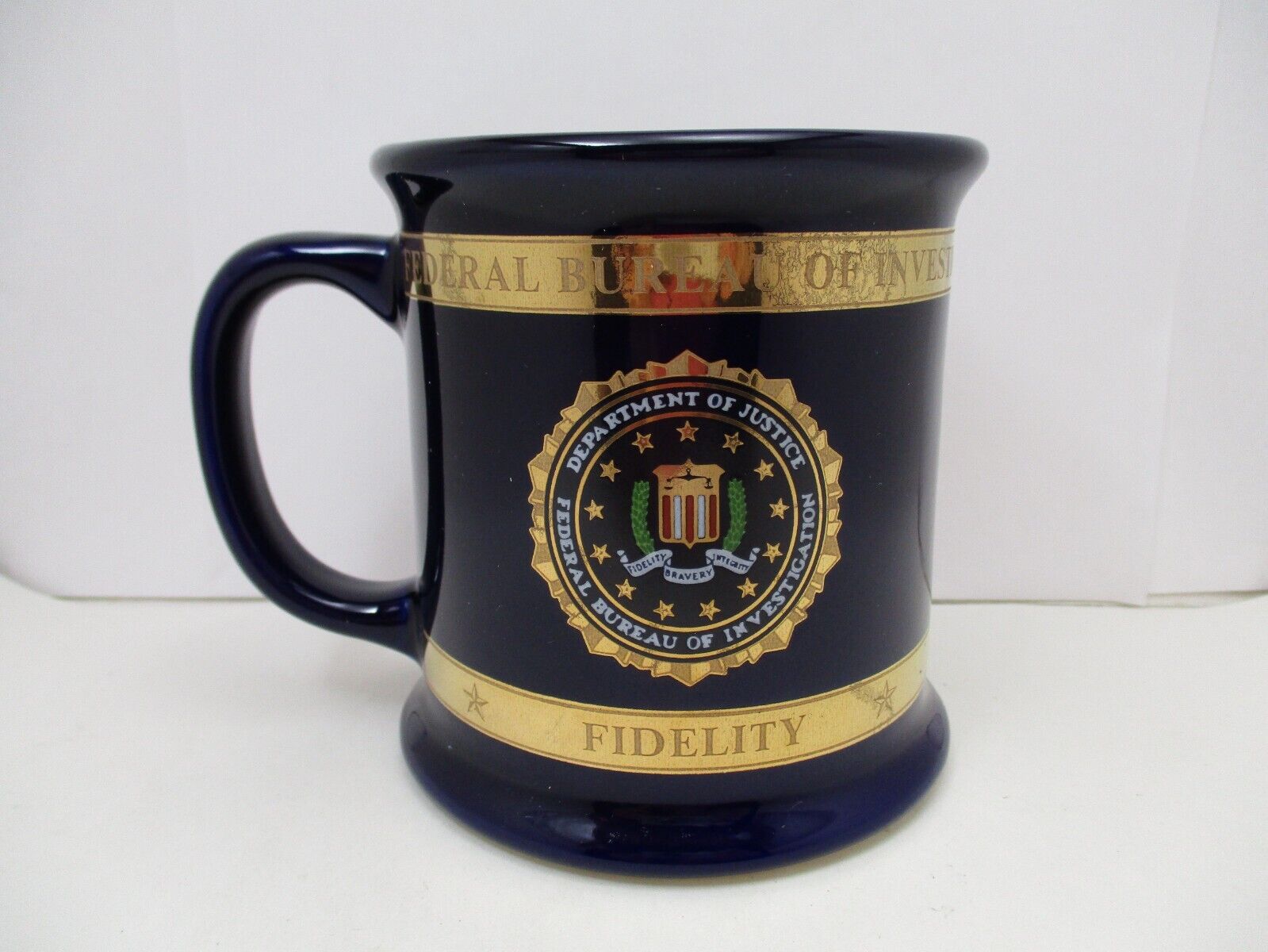 F.B.I Department of Justice Coffee Mug / Cup Heraldry of the FBI Seal Integrity