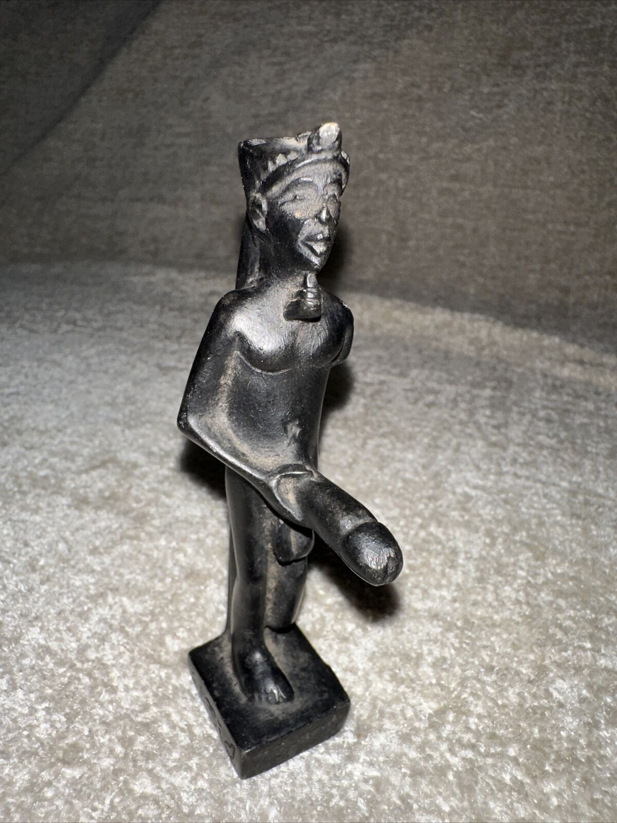 Egyptian God Miniature Statue, God of Fertility in Ancient Egypt, Statuette 4”