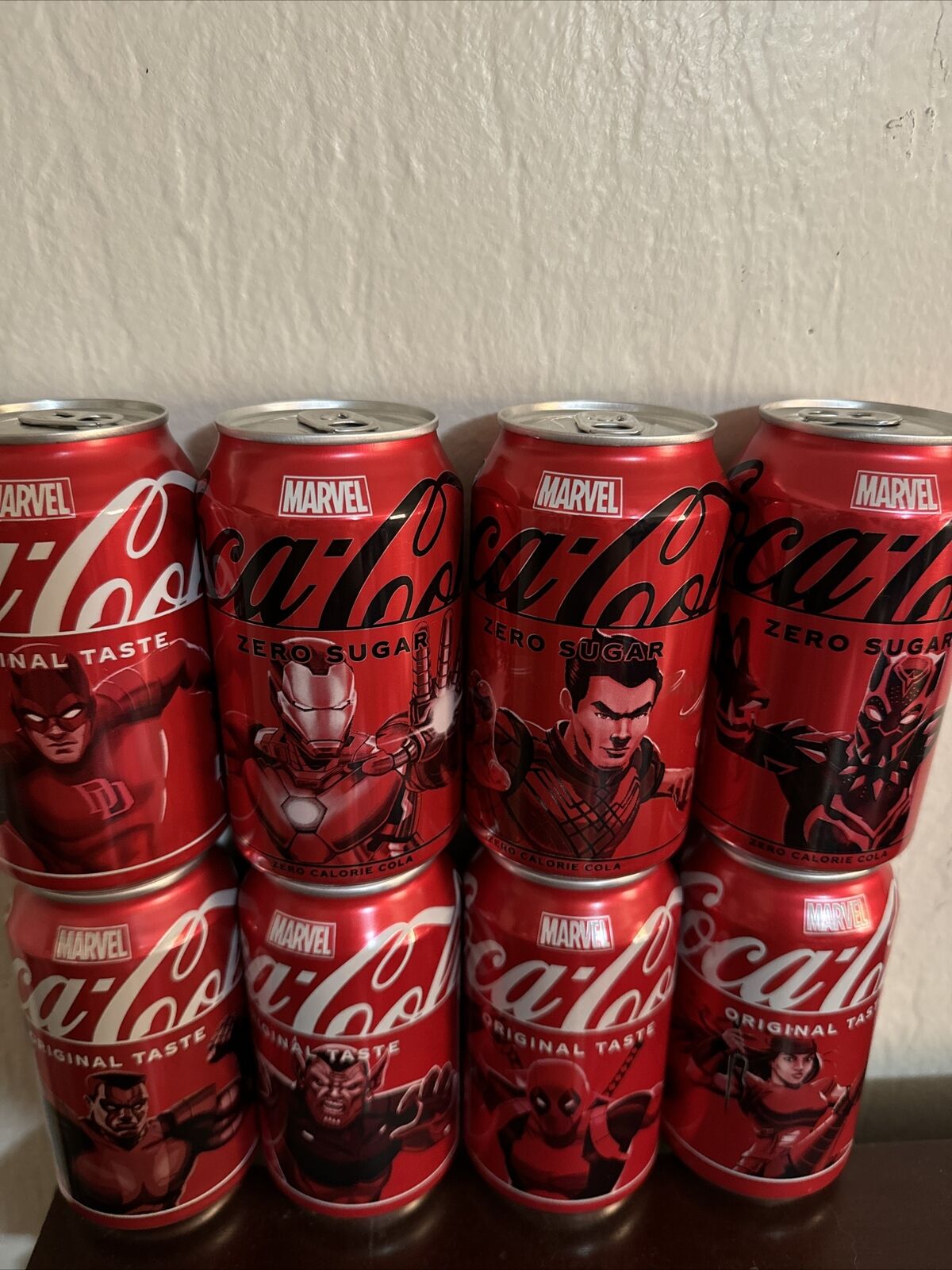 Coca Cola MARVEL 2024 Unopened Cans set of 8 different Characters
