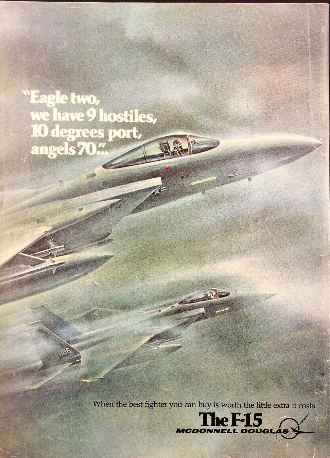 1976 McDonnell Douglas The F-15 Eagle Vintage Print Ad Air Force Fighter