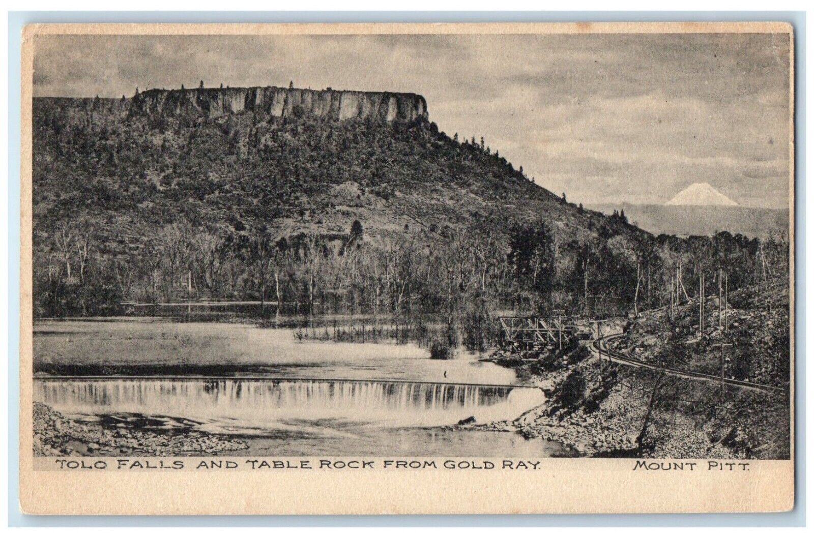 c1905 Tolo Falls Table Rock Gold Ray Mount Pitt Oregon Vintage Antique Postcard