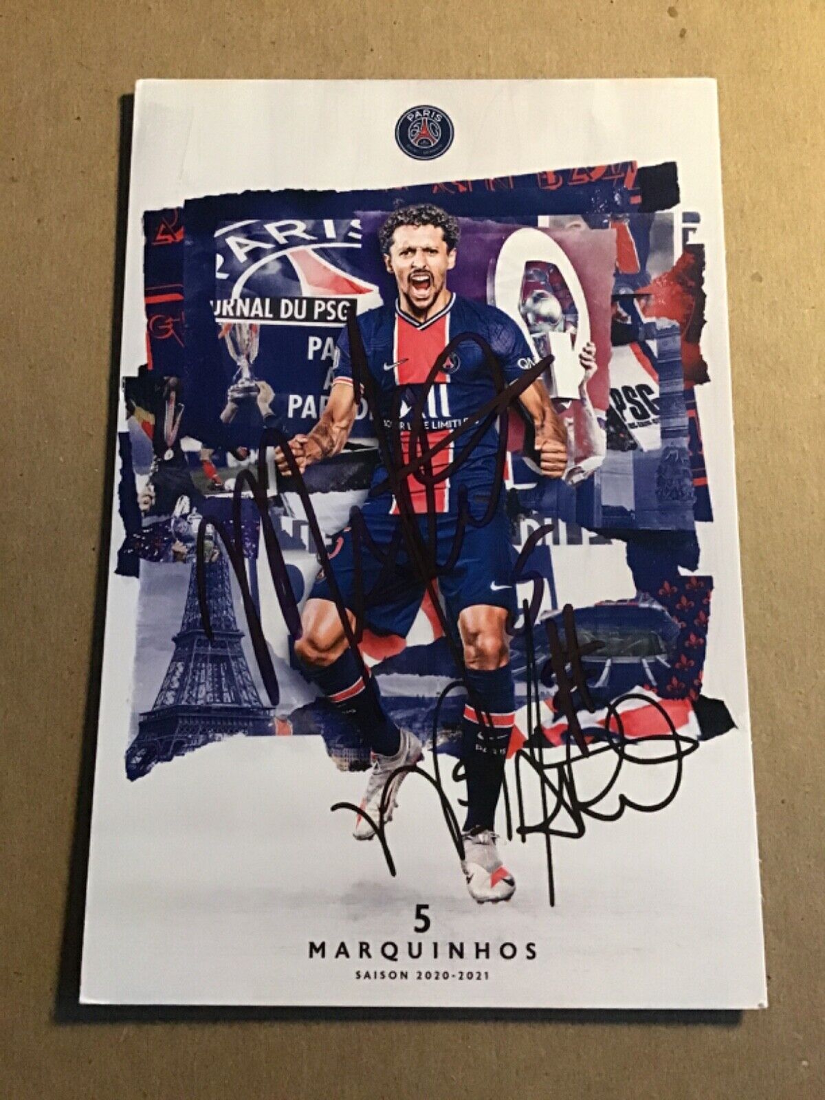 Marquinhos, Brazil 🇧🇷 Paris St.Germain 2020/21 hand signed